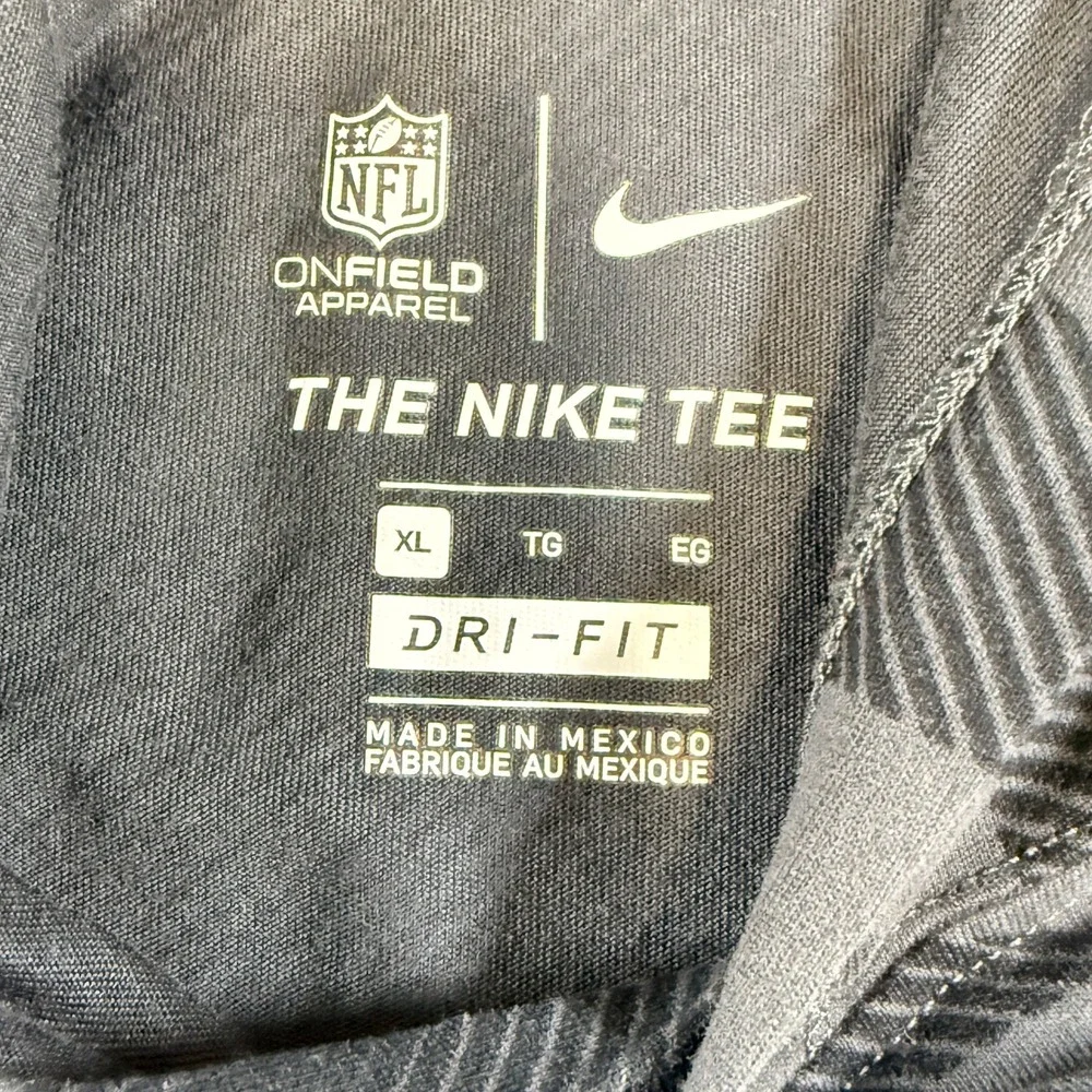 Nike Mens Pittsburgh Steelers Hoodie‎ Dri-FIT Geometric XL Grey Cotton Blend NFL